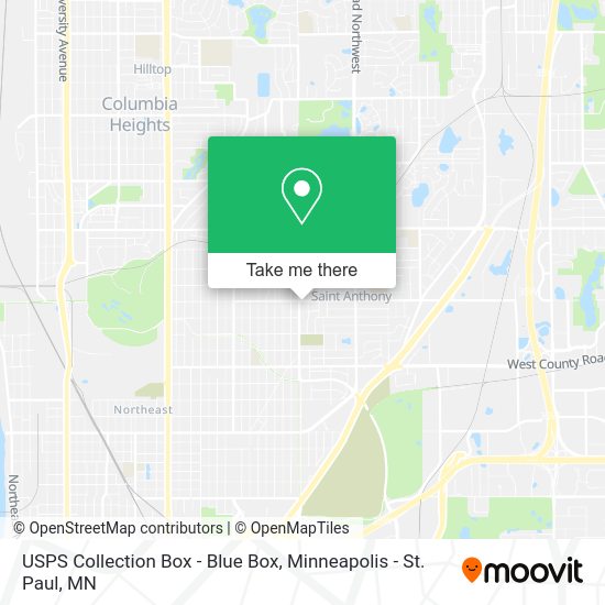 USPS Collection Box - Blue Box map