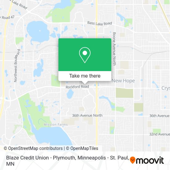 Mapa de Blaze Credit Union - Plymouth