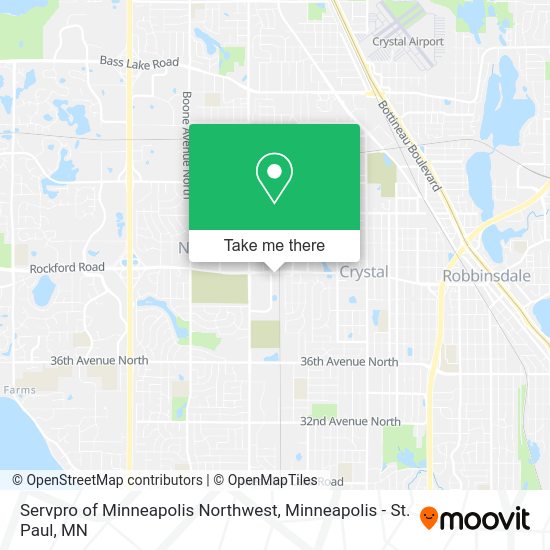Servpro of Minneapolis Northwest map