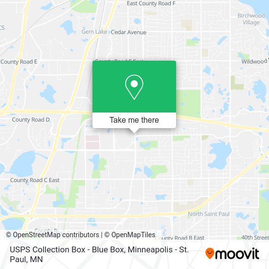 USPS Collection Box - Blue Box map