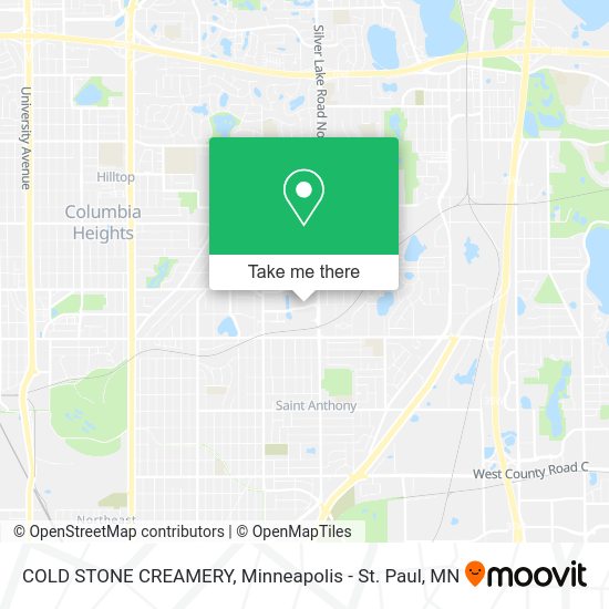 COLD STONE CREAMERY map