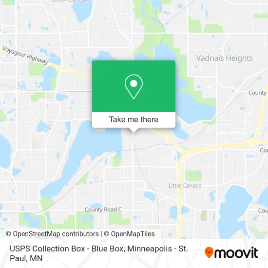 USPS Collection Box - Blue Box map