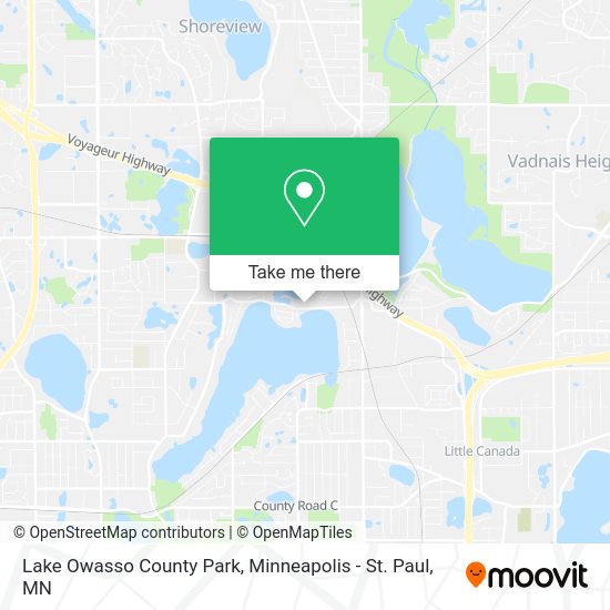 Lake Owasso County Park map