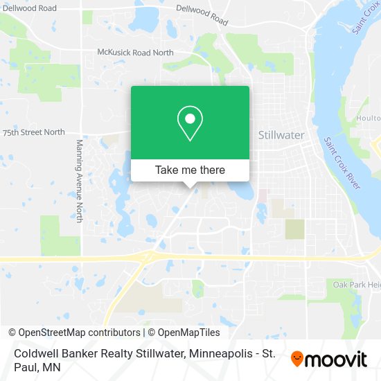 Coldwell Banker Realty Stillwater map