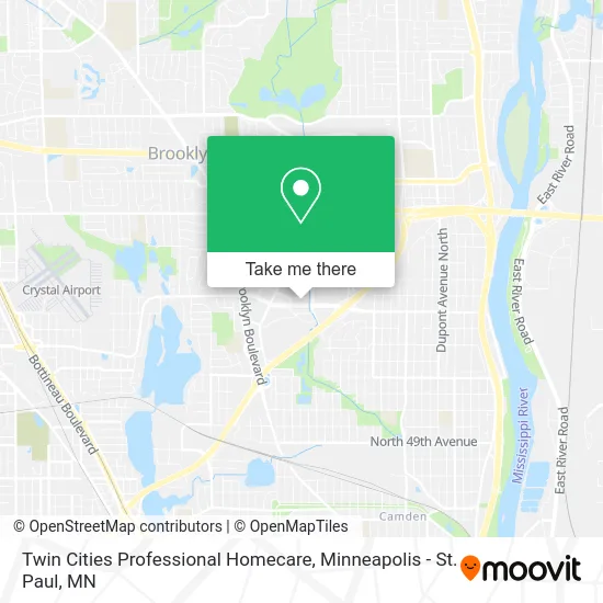 Twin Cities Professional Homecare map