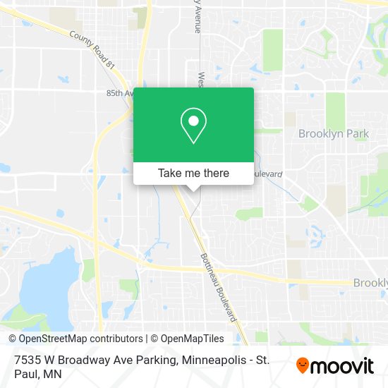Mapa de 7535 W Broadway Ave Parking