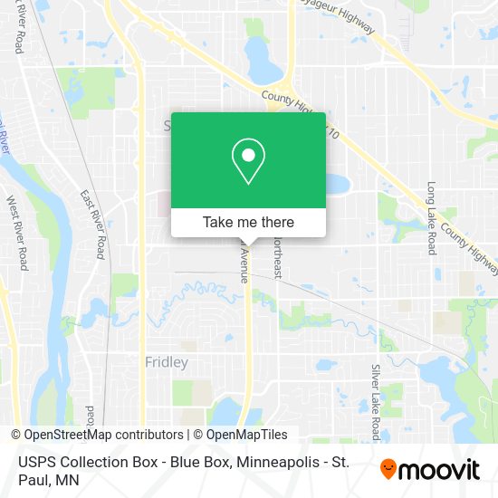 USPS Collection Box - Blue Box map