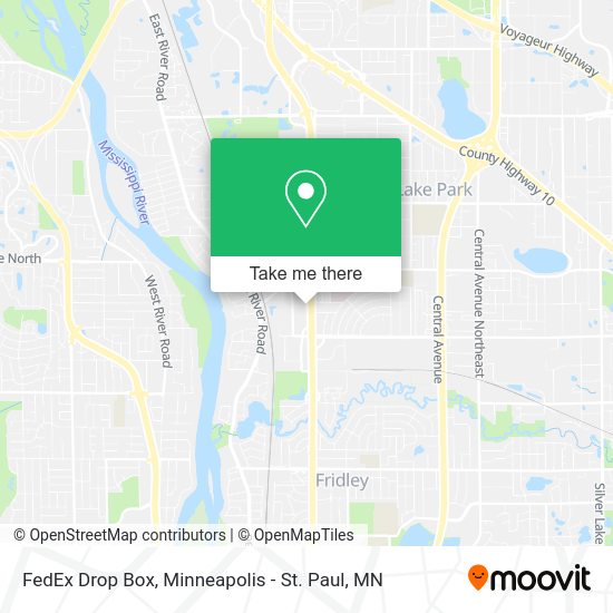 Mapa de FedEx Drop Box