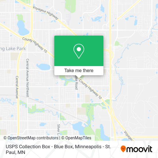 USPS Collection Box - Blue Box map