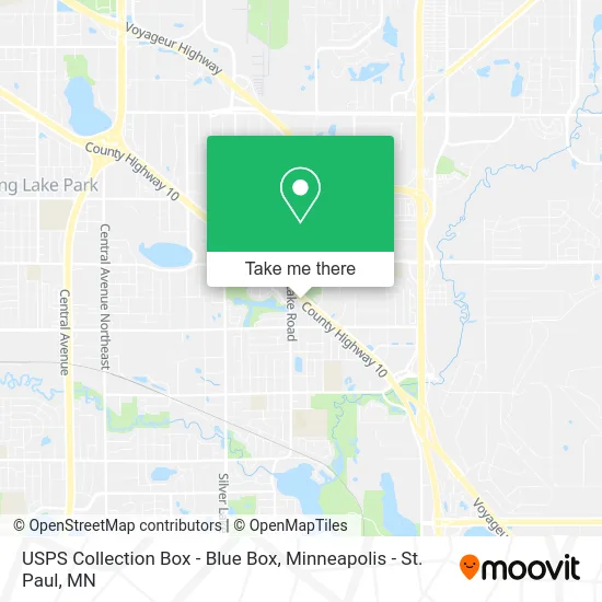 USPS Collection Box - Blue Box map