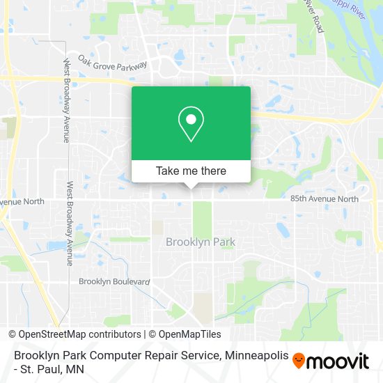 Brooklyn Park Computer Repair Service map
