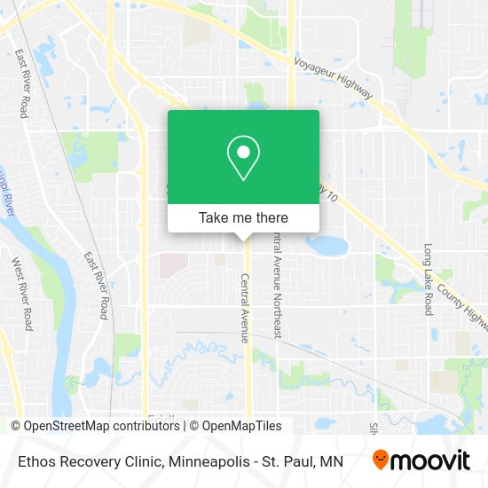 Mapa de Ethos Recovery Clinic