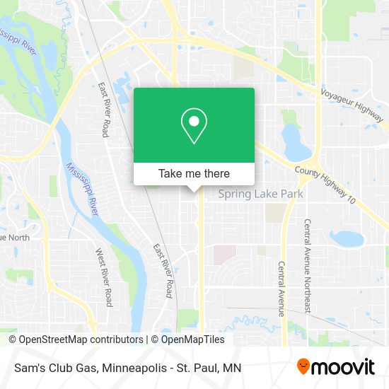 Sam's Club Gas map