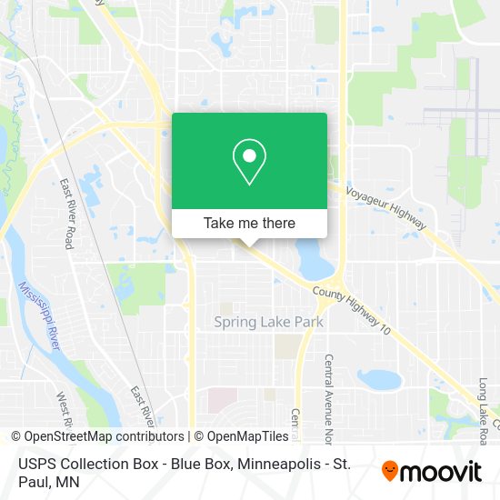 USPS Collection Box - Blue Box map