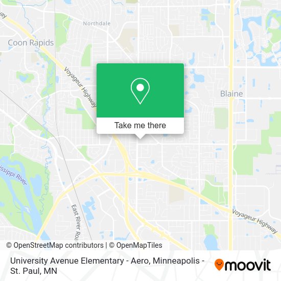 Mapa de University Avenue Elementary - Aero