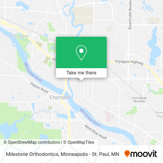 Mapa de Milestone Orthodontics