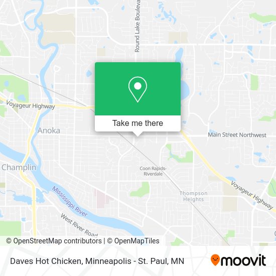 Mapa de Daves Hot Chicken