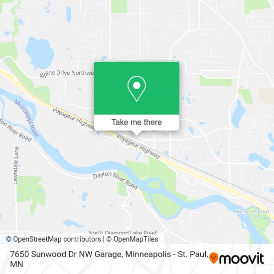 Mapa de 7650 Sunwood Dr NW Garage