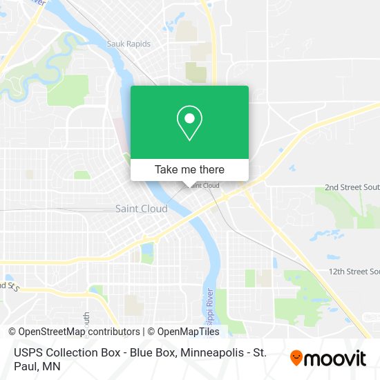 USPS Collection Box - Blue Box map