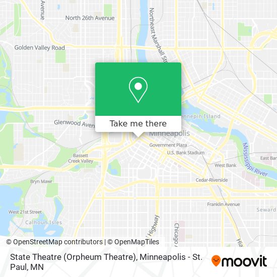 Mapa de State Theatre (Orpheum Theatre)