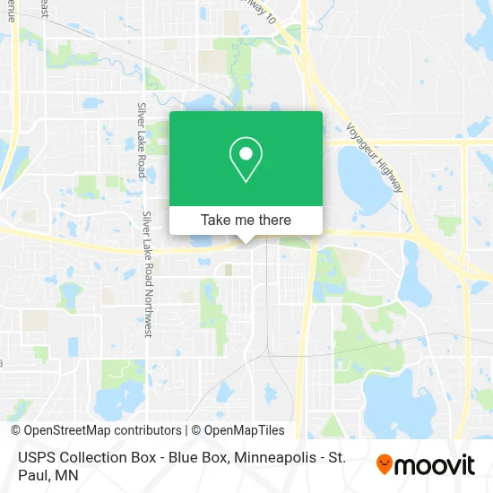 USPS Collection Box - Blue Box map