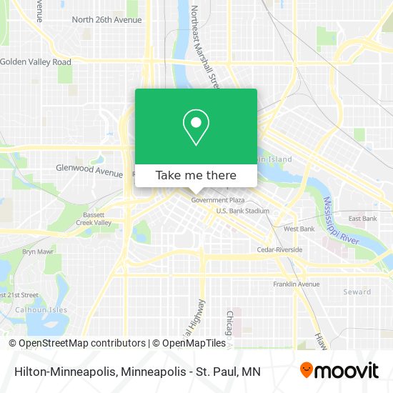 Hilton-Minneapolis map