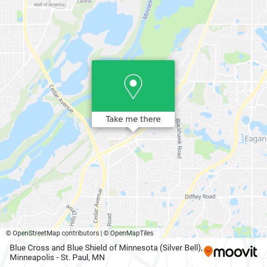 Blue Cross and Blue Shield of Minnesota (Silver Bell) map