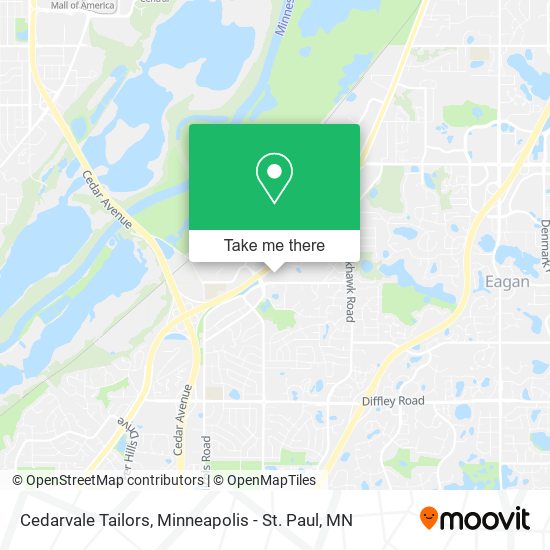 Cedarvale Tailors map