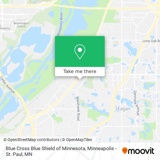 Mapa de Blue Cross Blue Shield of Minnesota