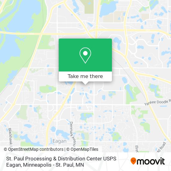 St. Paul Processing & Distribution Center USPS Eagan map