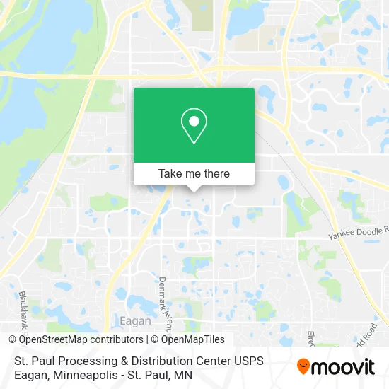 Mapa de St. Paul Processing & Distribution Center USPS Eagan