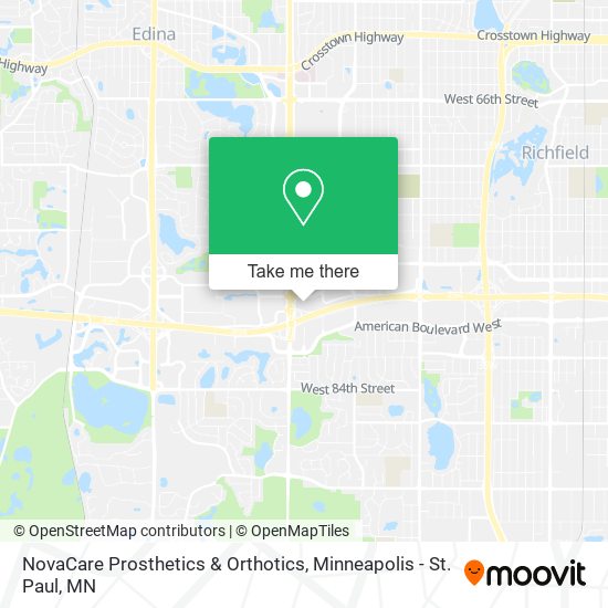NovaCare Prosthetics & Orthotics map