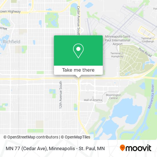 Mapa de MN 77 (Cedar Ave)