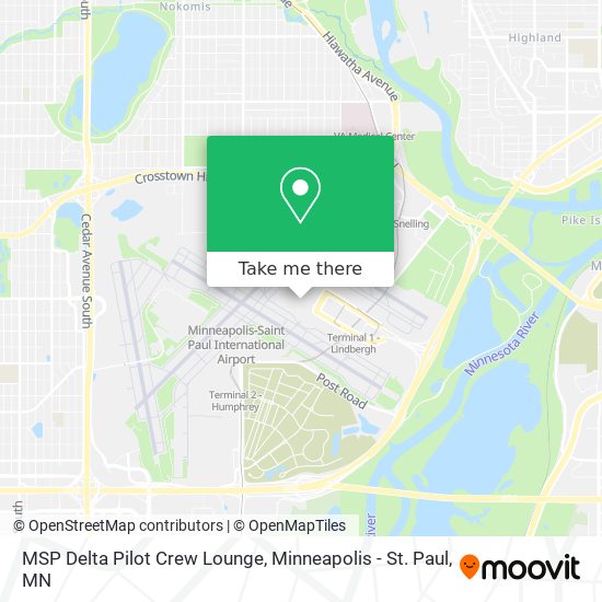 Mapa de MSP Delta Pilot Crew Lounge