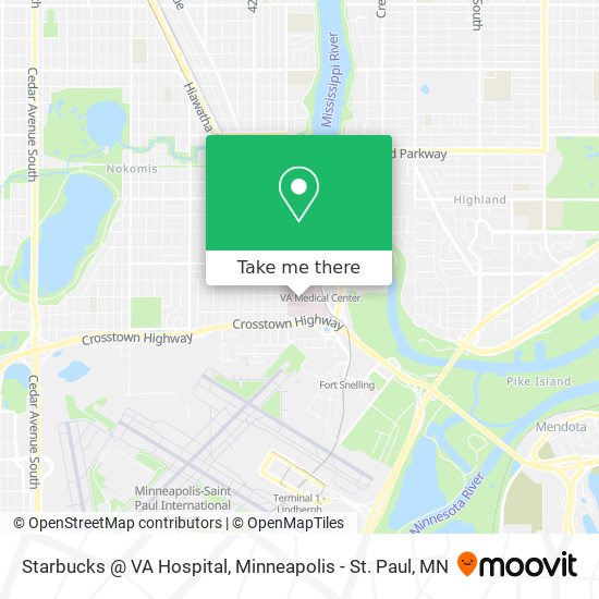Starbucks @ VA Hospital map