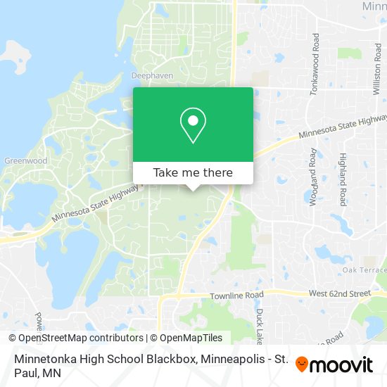 Minnetonka High School Blackbox map