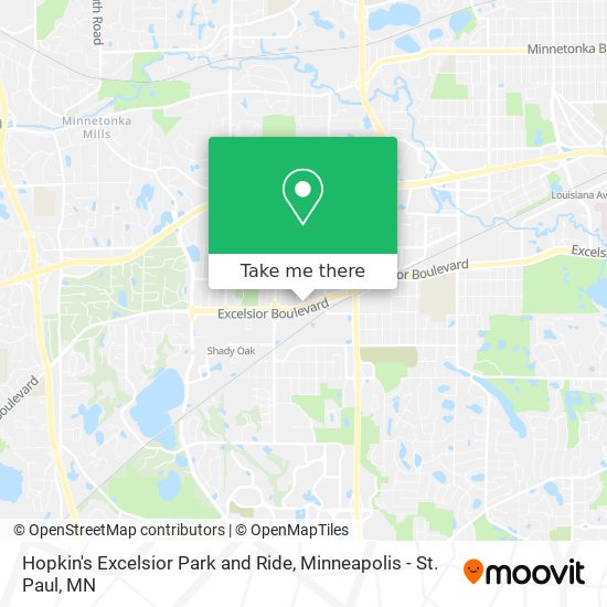 Mapa de Hopkin's Excelsior Park and Ride