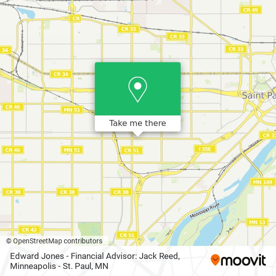 Mapa de Edward Jones - Financial Advisor: Jack Reed