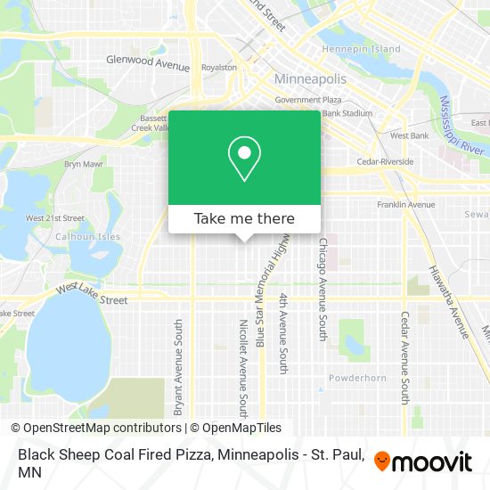 Black Sheep Coal Fired Pizza map