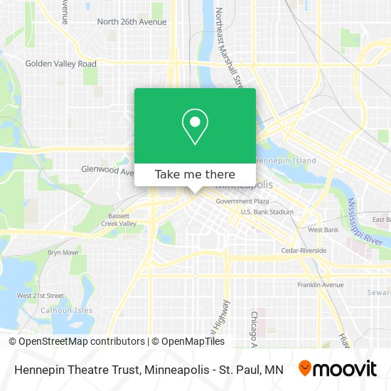 Hennepin Theatre Trust map