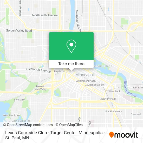 Lexus Courtside Club - Target Center map
