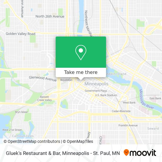 Mapa de Gluek's Restaurant & Bar