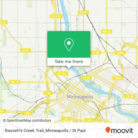 Bassett's Creek Trail map