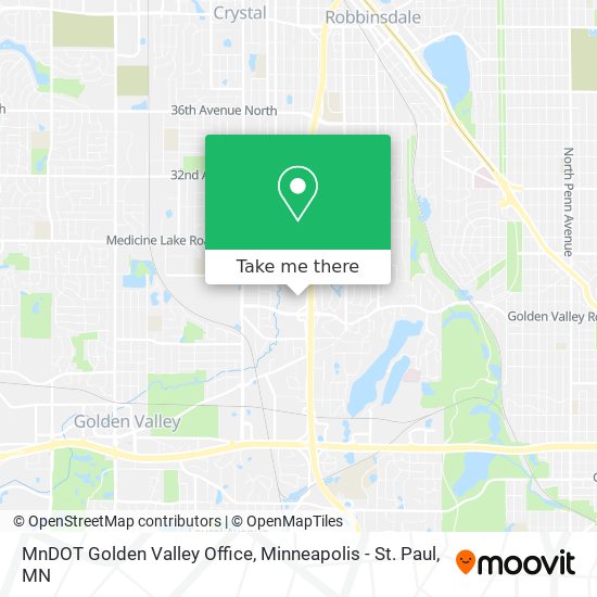 Mapa de MnDOT Golden Valley Office