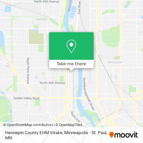 Mapa de Hennepin County EHM Intake