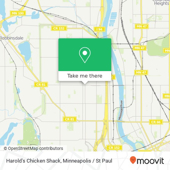 Mapa de Harold's Chicken Shack