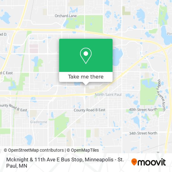 Mcknight & 11th Ave E Bus Stop map