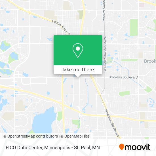 FICO Data Center map