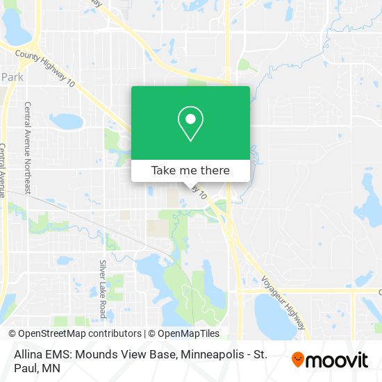 Allina EMS: Mounds View Base map