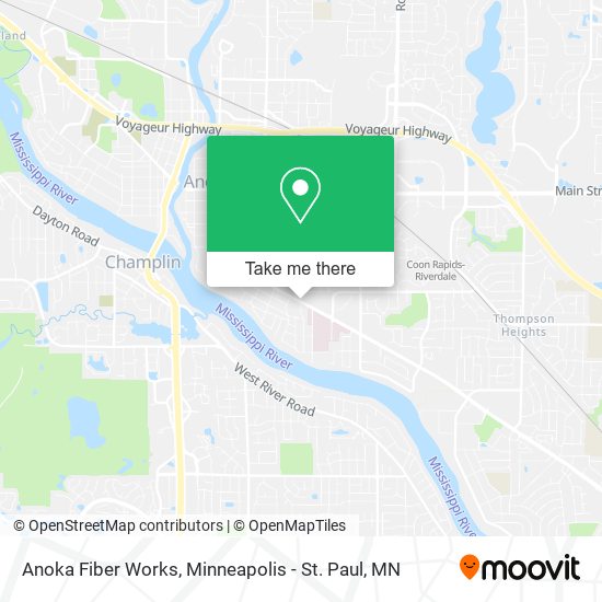 Mapa de Anoka Fiber Works